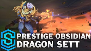 Prestige Obsidian Dragon Sett Skin Spotlight  PreRelease  League of Legends [upl. by Osyth]