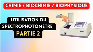 Chimie  Biochimie  Biophysique  Utilisation Du Spectrophotomètre partie 2 Spectrophotomètre [upl. by Mendelsohn]