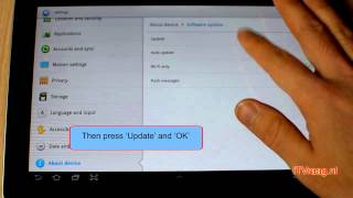 Galaxy Tab 101  How firmware update without KIES [upl. by Greerson]