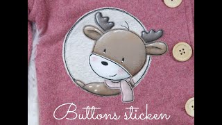 Sticken von Buttons mit der Stickmaschine [upl. by Coe408]