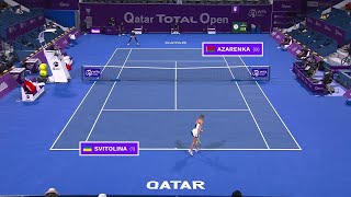 Elina Svitolina vs Victoria Azarenka  2021 Doha Quarterfinals  WTA Match Highlights [upl. by Capp366]