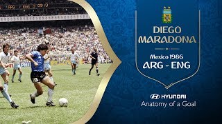 Diego Maradona Goal of the Century  Argentina v England  1986 FIFA World Cup [upl. by Ramedlaw876]