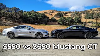 2017 Ford Mustang GT vs 2024 Ford Mustang GT  Head to Head Review [upl. by Ananna]