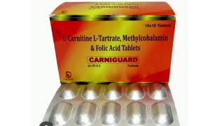 CARNIGUARD Tablet LCarnitine LTartrate Methylcobalamin amp Folic Acid Tablets [upl. by Eiffe70]