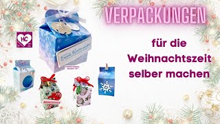 Anleitung Verpackungen für Weihnachten verschiedene Größen [upl. by Noelle]