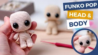 SQUARE HEAD Crochet Amigurumi doll  Mini Funko pop Amigurumi [upl. by Alleuqram15]