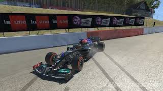 IRacing  Mercedes W12 Realistic F1  High Speed Tire Blowout  SPA [upl. by Limbert]