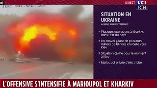 Ukraine  des milliers de blindés Russes en route vers Kiev Kharkiv bombardé [upl. by Eillehs]