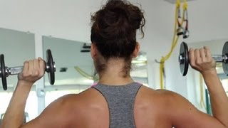 5 minute arm workout get long lean toned arms [upl. by Ibur899]