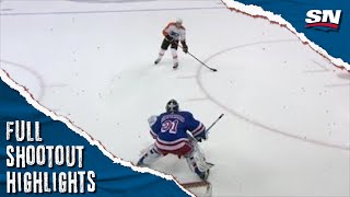 Philadelphia Flyers at New York Rangers  FULL Shootout Highlights [upl. by Ellehsem]