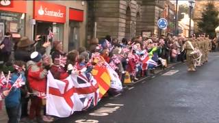 Morpeth welcomes home Fusiliers [upl. by Can]