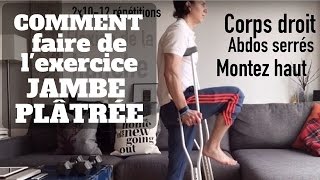 Exercices à faire avec la jambe dans le plâtre [upl. by Ydualc]