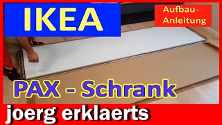 Montageanleitung Ikea Pax Schlafzimmer Schrank Aufbau Komplement Tutorial No 415 [upl. by Ahsem681]