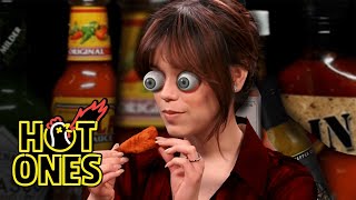 Jenna Ortega Has a Mental Breakdown Eating Spicy Wings  Hot Ones [upl. by Leake]