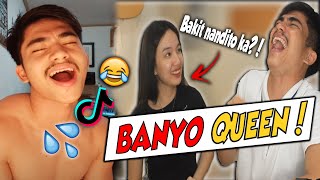 BANYO QUEEN REACTION VIDEO HINDI NIYA ALAM NA NAGBANYO QUEEN DIN AKO HAHAHA  TEAM JEMON [upl. by Aiblis]