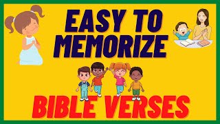 SHORT BIBLE VERSES for CHILDREN  PART 1  EASY to MEMORIZE  with DIFFERENT LANGUAGES TRANSLATION [upl. by Ynnel112]