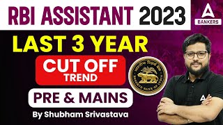 RBI Assistant Cut Off 2022  RBI Assistant Last 3 Year Cut Off Trend Pre amp Mains [upl. by Norene]