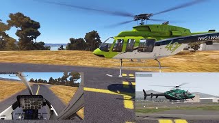 NEW  First Helicopter Flight In MSFS 2020  Nemeth Bell 407 Review [upl. by Atterehs]