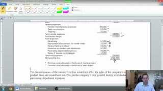 Part 3  Relevant Costs for Decision Making  Drop or Retain [upl. by Nottus]