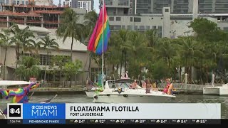 Floatarama Flotilla returns for 5th time in Fort Lauderdale for Pride Month [upl. by Nev]