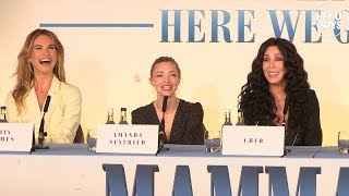 Mamma Mia Here We Go Again  Press Conference  Cher Lily James Amanda Seyfried [upl. by Quintina]