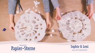 Tutorial Sterne basteln aus Butterbrottüten [upl. by Lunn594]