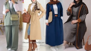 ملابس محجبات موضة خريف2024🌟تنسيقات المحجبات تركية mode vêtements voilé automne2025hijab outfits [upl. by Bigg]