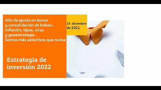 Estrategia trimestral Bankinter Perspectivas 2022 [upl. by Icyac]