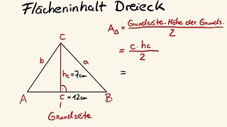 Flächeninhalt für Dreieck [upl. by Cadman]