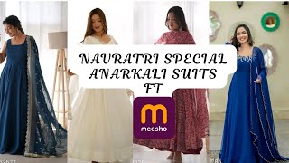 Navratri special anarkali suits for womengirls from Meesho🧐🏵️ [upl. by Ylas37]