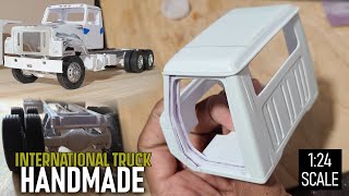 HANDMADE INTERNATIONAL Truck Styrene Plastic  PT1 Cab Construction [upl. by Bordie]