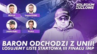 TRZĘSIENIE ZIEMI W UNII LESZNO LOSUJEMY LISTĘ STARTOWĄ FINAŁU IMP KOLEGIUM ŻUŻLOWE [upl. by Buckden]