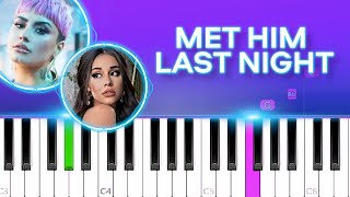 Demi Lovato  Met Him Last Night ft Ariana Grande  Piano Tutorial [upl. by Htidra744]