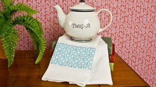 How To Sew A Tea Towel [upl. by Adnovahs475]