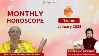 Monthly Astrology Numerology Forecast for TAURUS for JANUARY 2023 by Astrologer Chirag Daruwalla [upl. by Ennaeirrac537]