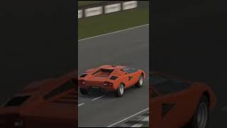 Orange Lamborghini Countach LP400 74 Dominates Goodwood  Classic Supercar Showdown [upl. by Annelak30]