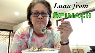 COOK amp EAT WITH FAYE  HOW I COOK PALUSAMI FROM SPINACH Polytube [upl. by Applegate]