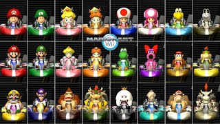 Mario Kart Wii  All Characters [upl. by Irroc]