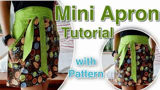 How to sew an Apron  EASY Mini Apron [upl. by Adnavoj902]