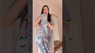 4 ways to style and extra large Hermès cashmere scarf hermesscarf fashion scarftutorial [upl. by Halimaj]