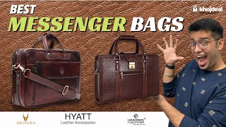 Best Messenger Bags For Men 2022 🔥 Best Office Bags for Men 🔥 Top 5 Leather Laptop Bags 🔥 [upl. by Nagey]