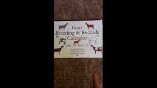 Goat Breeding and Kidding Calendar [upl. by Anear65]