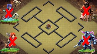 Th8 War Base Best Th8 War Base with Link 2020  Defense against Th9 Witches Th9 Valkyries  CoC [upl. by Saenihp854]