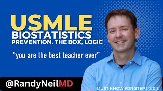 USMLE STEP 1 Biostatistics PREVENTION THE BOX LOGIC [upl. by Areem415]