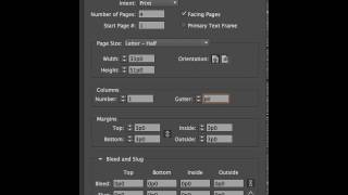 InDesign Tutorials — HalfFold Brochure Set Up New Document [upl. by Gnes]
