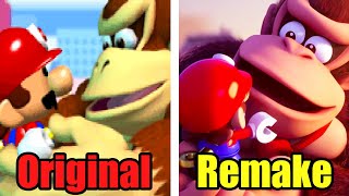 Mario vs Donkey Kong  All Cutscenes Comparison Remake vs Original [upl. by Ahsenad533]