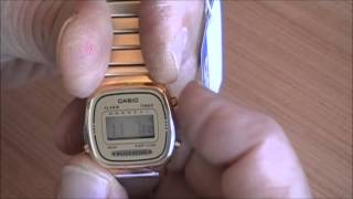 Reloj Casio LA 670  2  Como cambiar la hora [upl. by Hsakaa]