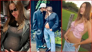 Pregnant Hailey Bieber’s Baby Bump Best Moments [upl. by Johathan]