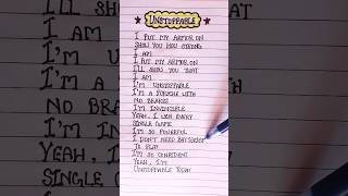 Sia  Unstoppable song lyrics trending viral lyrics english unstoppable [upl. by Apps124]