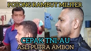 CARA CEPAT DAN GAMPANG POTONG RAMBUT CEPAK 012 TNIAU [upl. by Llorrad]